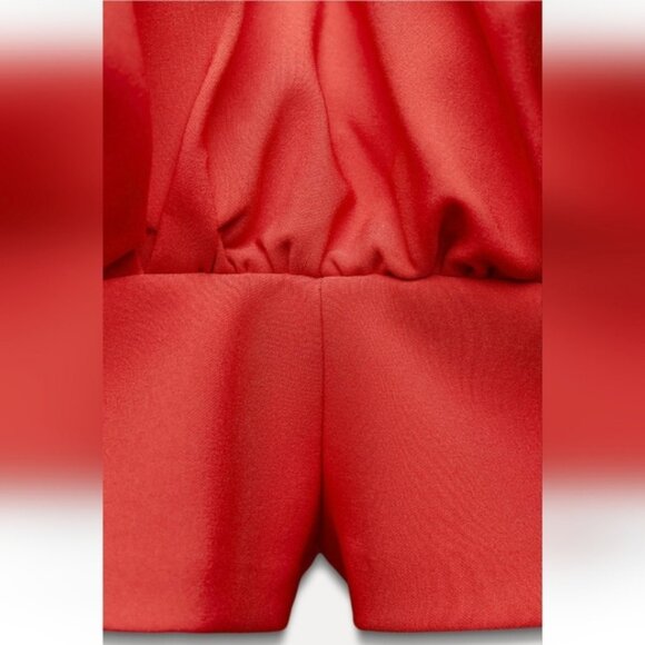 ZARA COMBINATION PUFF HEM JUMPSUIT DRESS - Picture 7 of 9